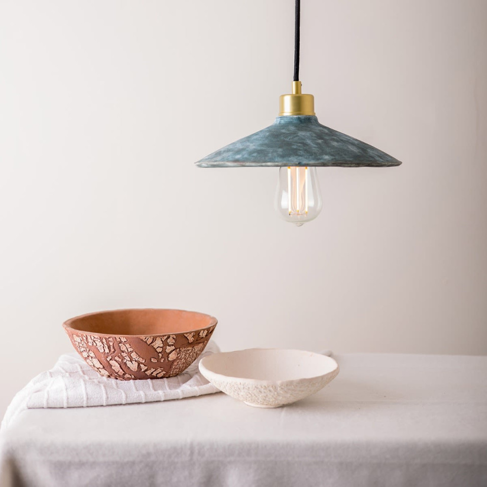 Pyrus Ceiling Lamp Ceramic Blue Earth 28cm