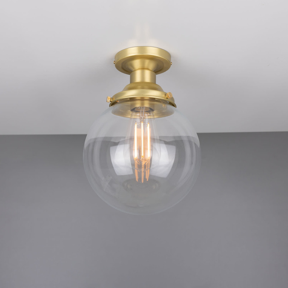 Riad Flush Fitting Light Clear 20cm