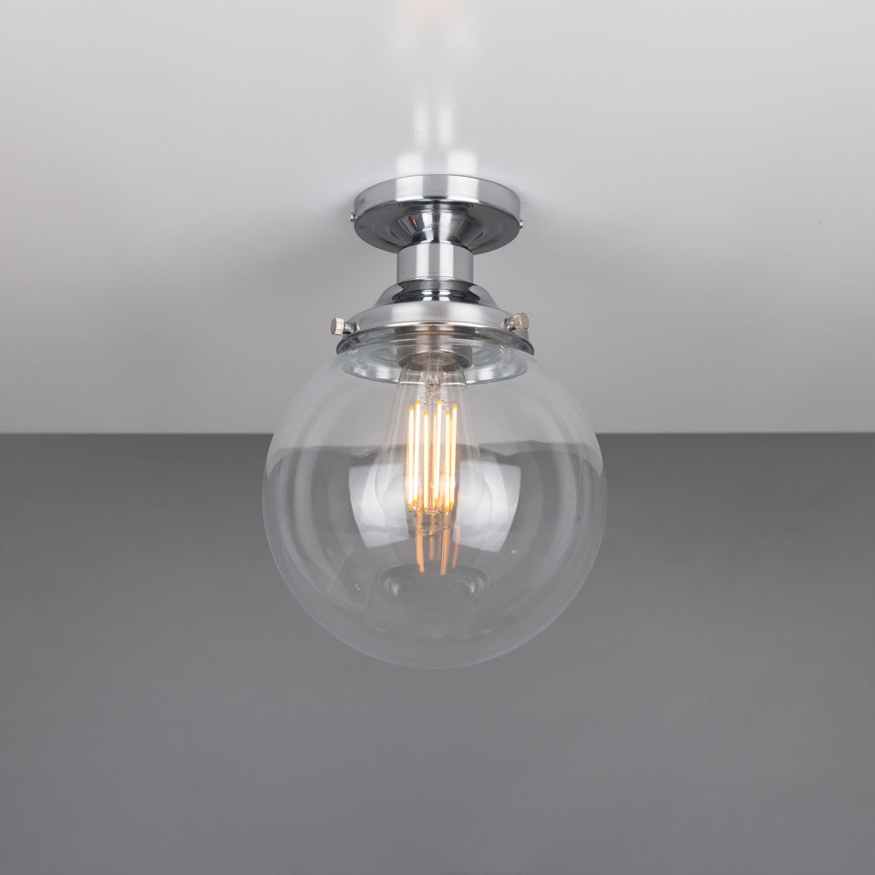 Riad Flush Fitting Light Clear 20cm