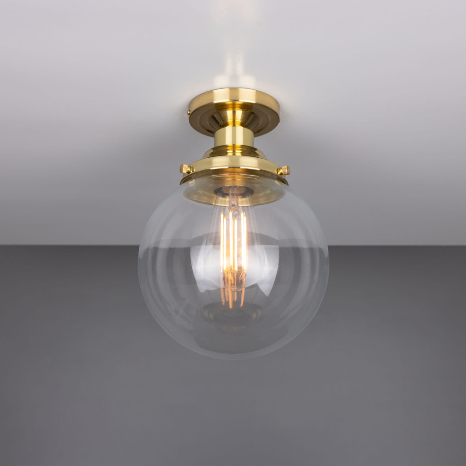 Riad Flush Fitting Light Clear 20cm