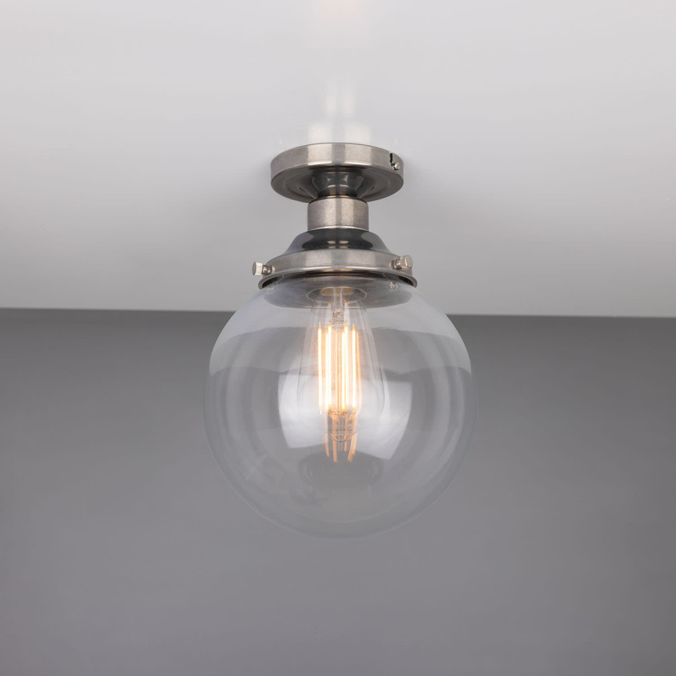 Riad Flush Fitting Light Clear 20cm