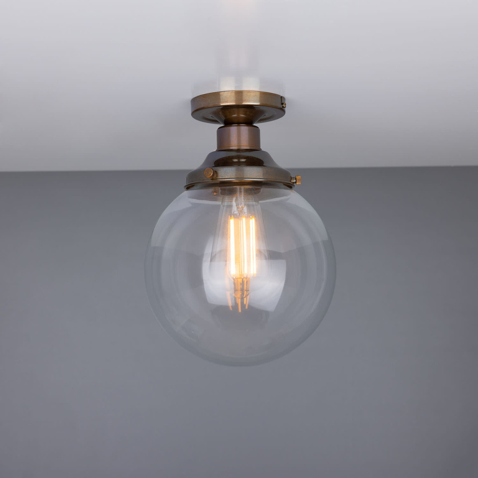 Riad Flush Fitting Light Clear 20cm