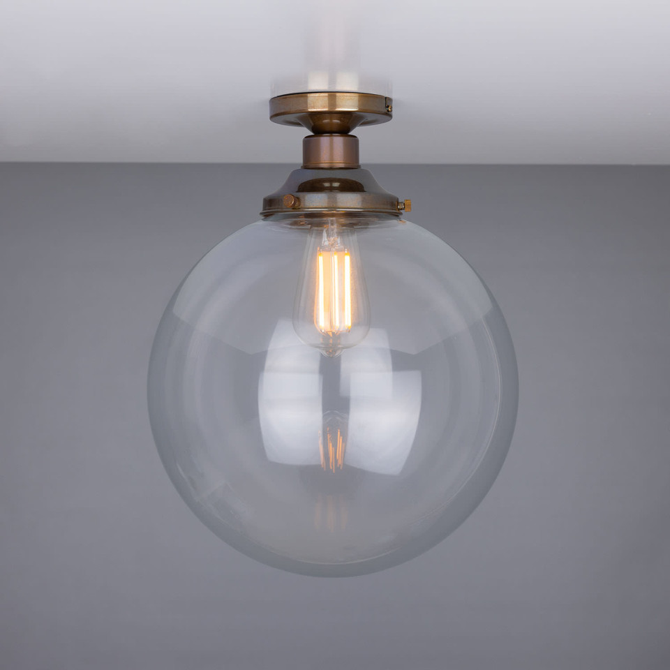 Riad Flush Fitting Light Clear 30cm