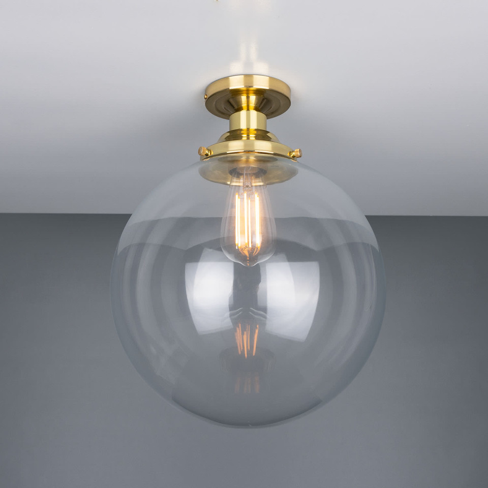 Riad Flush Fitting Light Clear 30cm