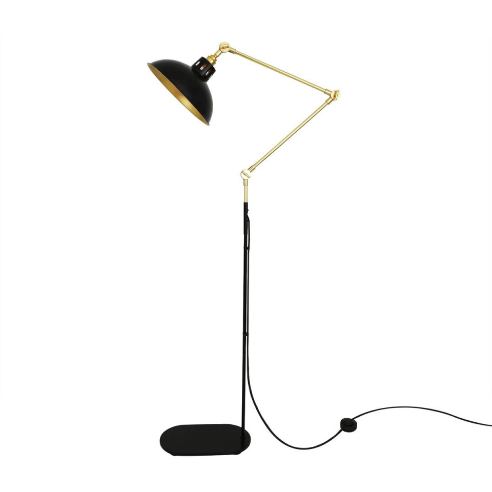 Senglea golvlampa guld/mattsvart 170cm