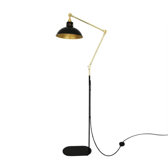 Senglea Floor Lamp Gold/Matte Black 170cm
