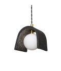 Tansy Ceiling Lamp Ceramic Black Clay 12cm