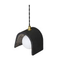 Tansy Ceiling Lamp Ceramic Black Clay 12cm