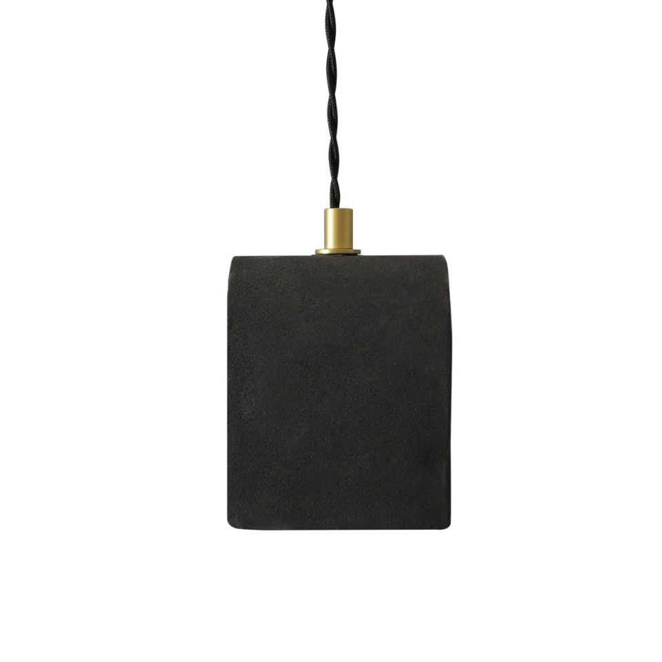 Tansy Ceiling Lamp Ceramic Black Clay 12cm