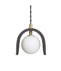 Tansy Ceiling Lamp Ceramic Black Clay 12cm