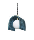 Tansy Ceiling Lamp Ceramic Blue Earth 12cm