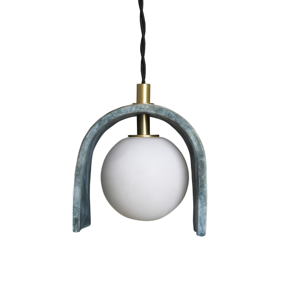 Tansy Ceiling Lamp Ceramic Blue Earth 12cm