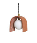 Tansy Ceiling Lamp Ceramic Red Iron 12cm