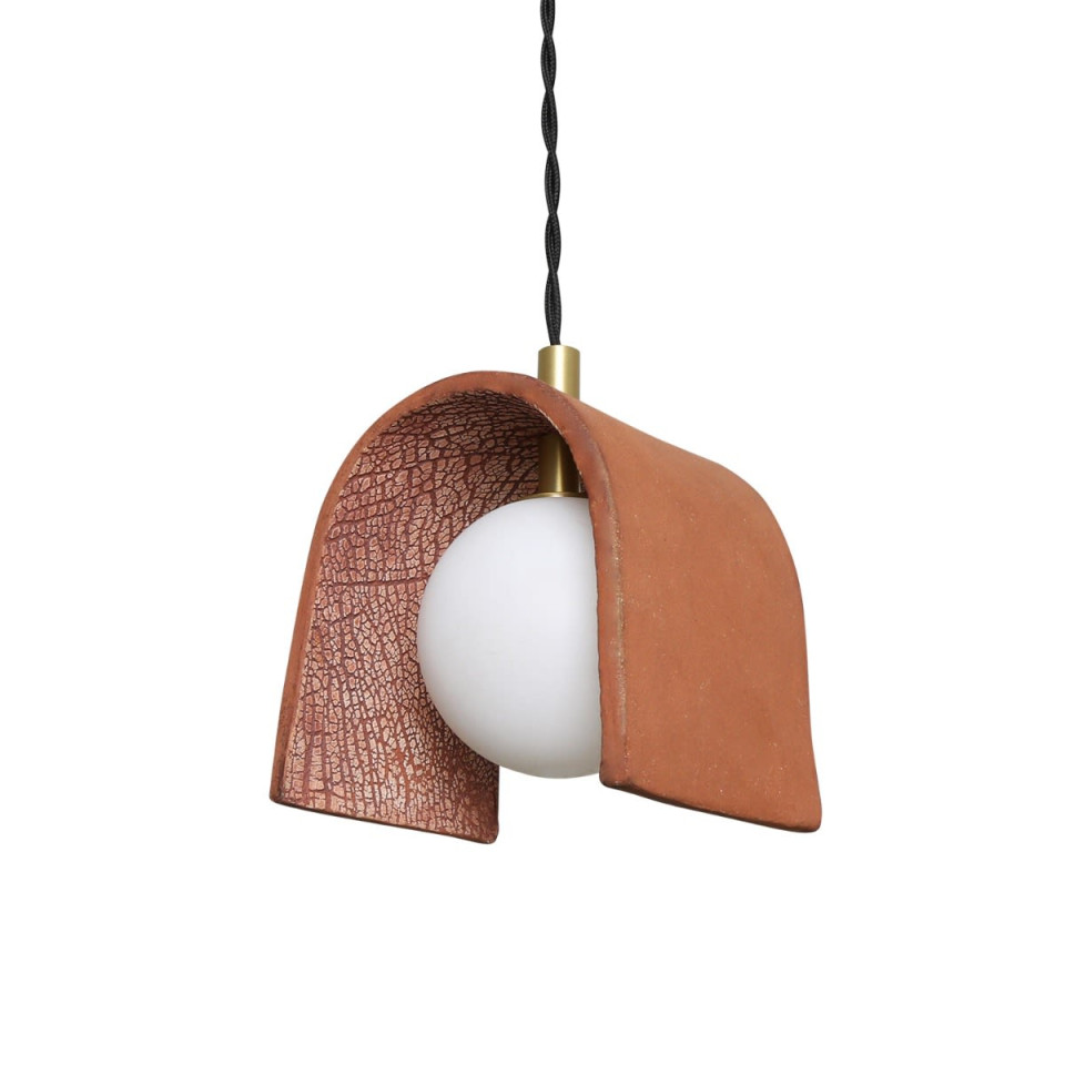 Tansy Ceiling Lamp Ceramic Red Iron 12cm