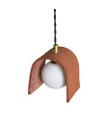 Tansy Ceiling Lamp Ceramic Red Iron 12cm