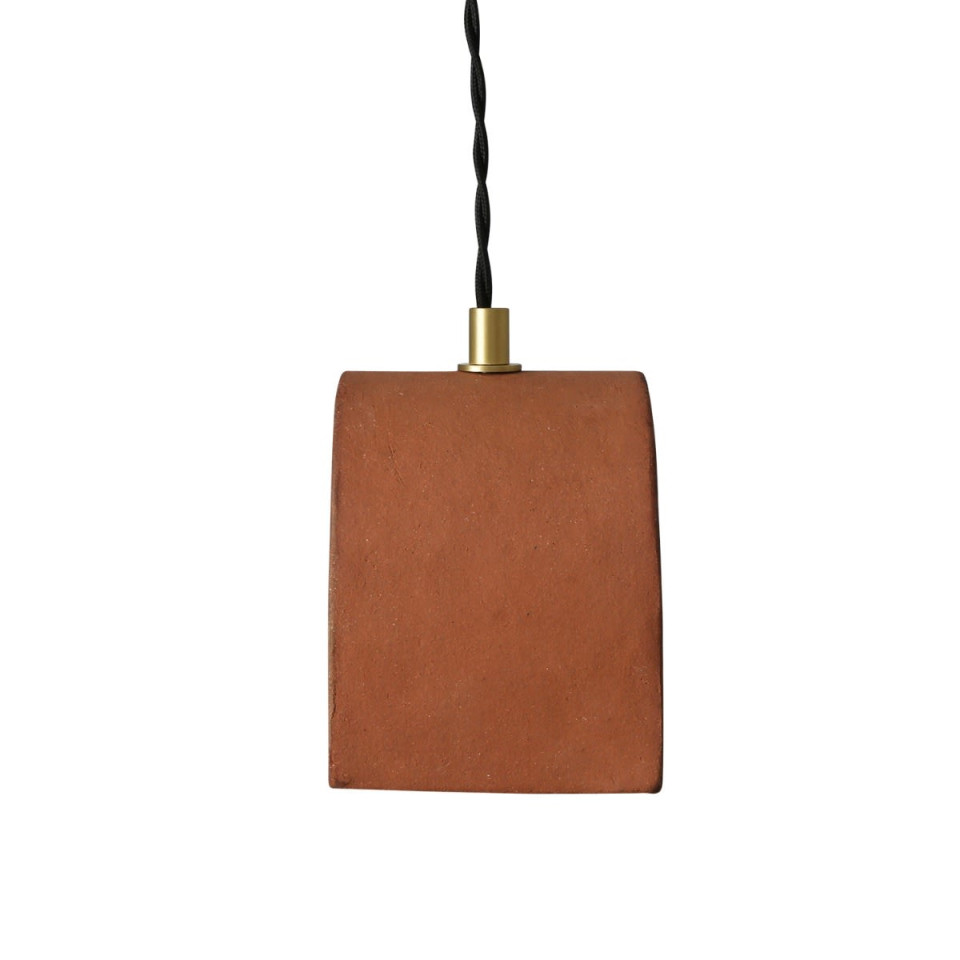 Tansy Ceiling Lamp Ceramic Red Iron 12cm