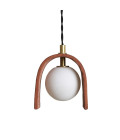 Tansy Ceiling Lamp Ceramic Red Iron 12cm