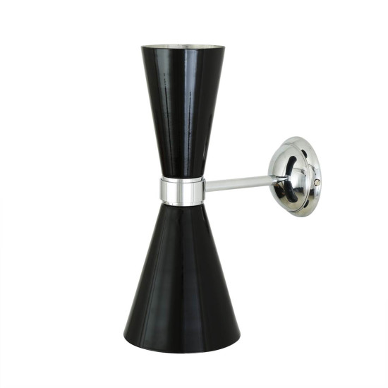 Cairo Vägglampa Svart/Silver 14cm Cairo Vägglampa Svart/Silver 14cm
