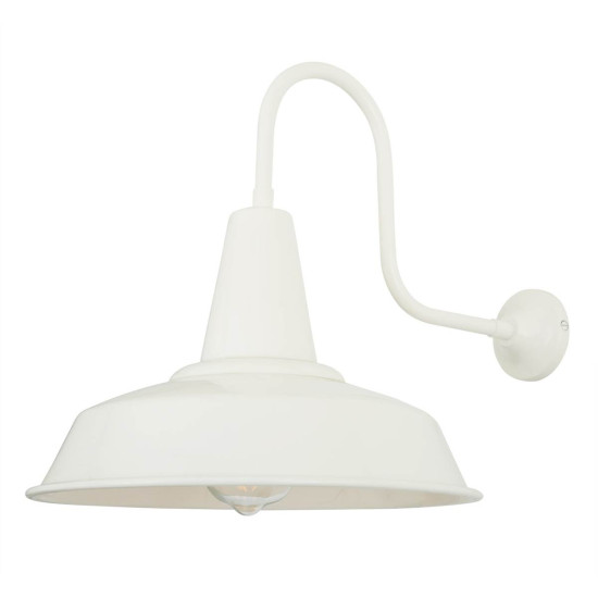 Hex Swan Neck Wall Light Aluminium/Brass 33cm Hex Swan Neck Wall Light Aluminium/Brass 33cm