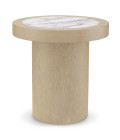 Presedio side table washed oak veneer/marble 50 cm