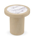 Presedio side table washed oak veneer/marble 50 cm