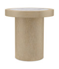Presedio side table washed oak veneer/marble 50 cm