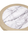 Presedio side table washed oak veneer/marble 50 cm