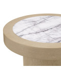 Presedio side table washed oak veneer/marble 50 cm