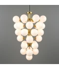 Merlot chandelier brass/opal glass 73 cm