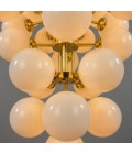Merlot chandelier brass/opal glass 73 cm