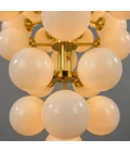 Merlot chandelier brass/opal glass 73 cm