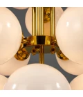 Merlot chandelier brass/opal glass 73 cm