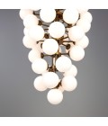 Merlot chandelier brass/opal glass 73 cm