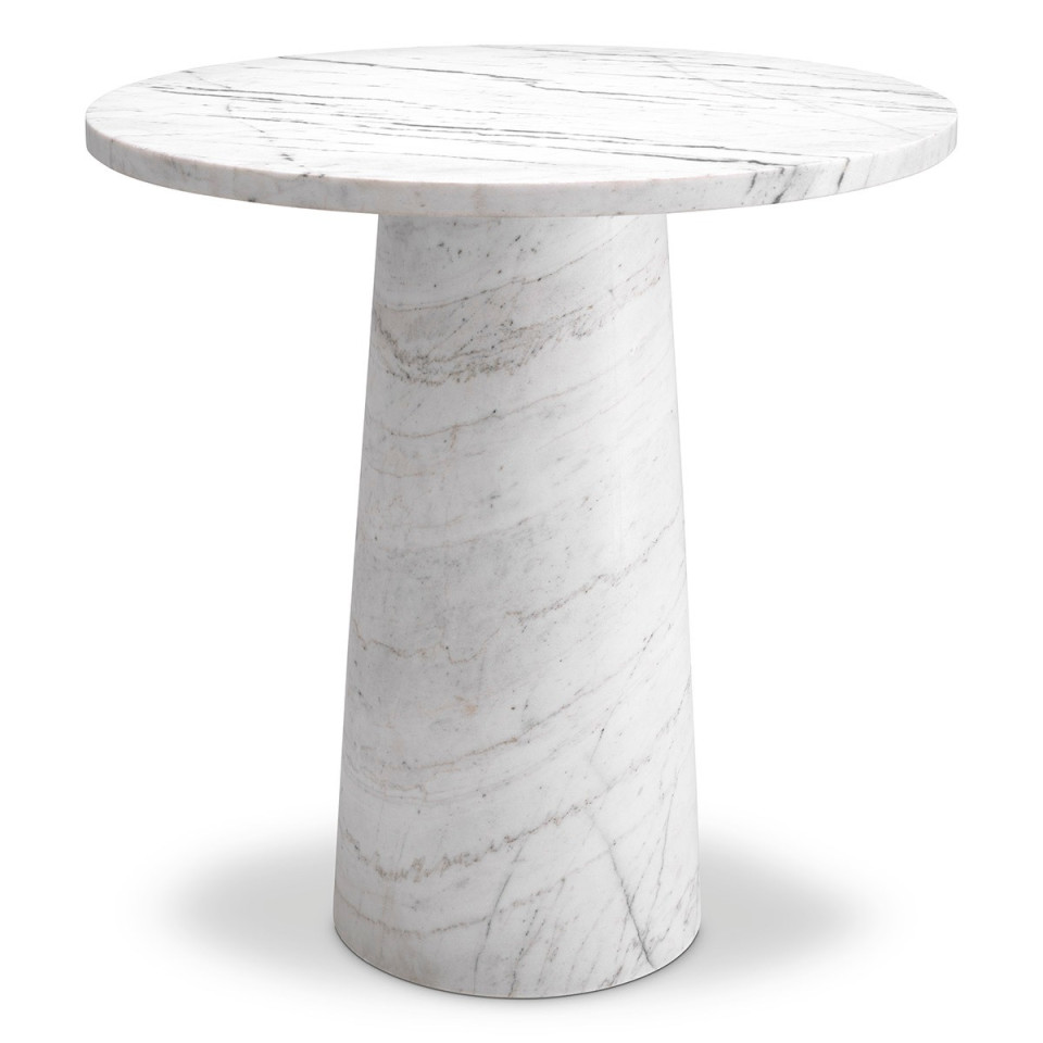 Terry side table white marble 55 cm