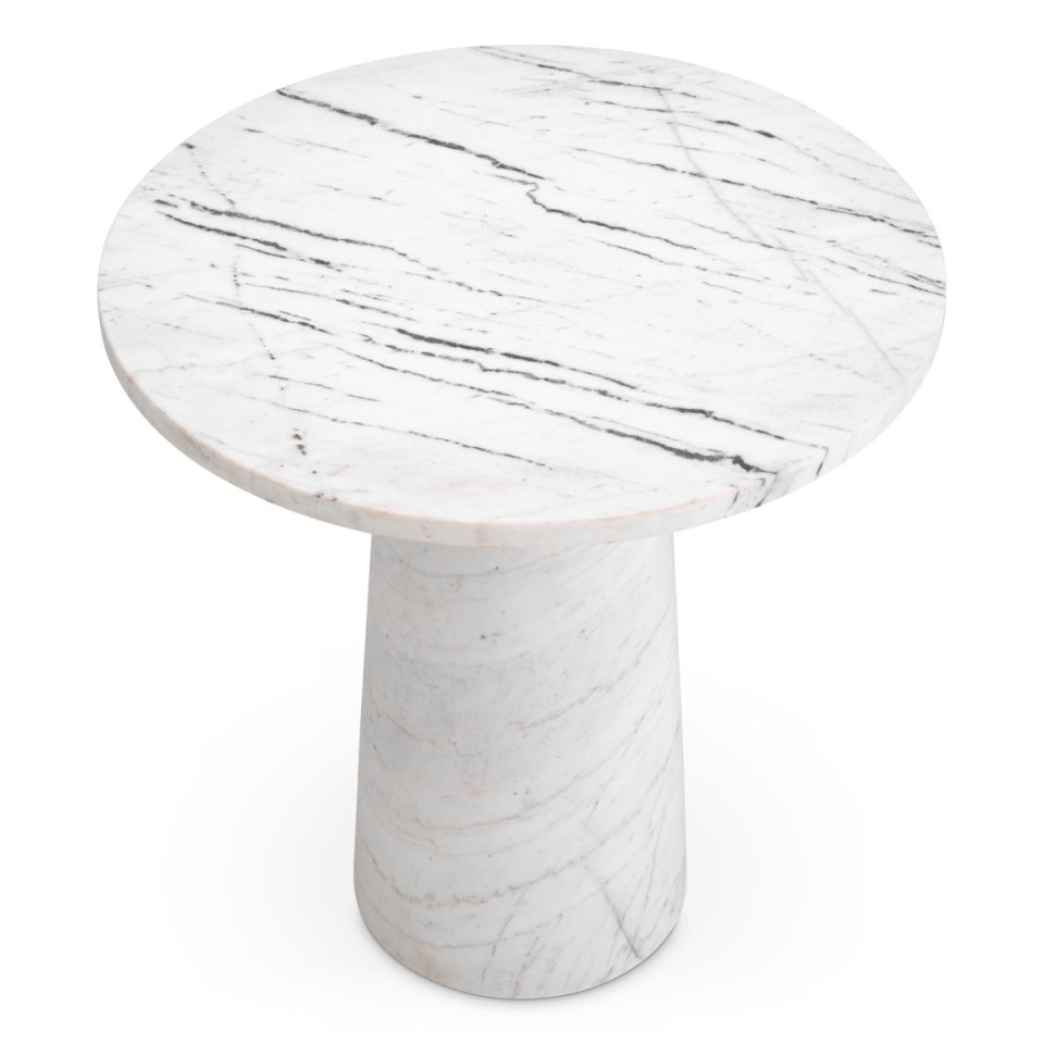 Terry side table white marble 55 cm