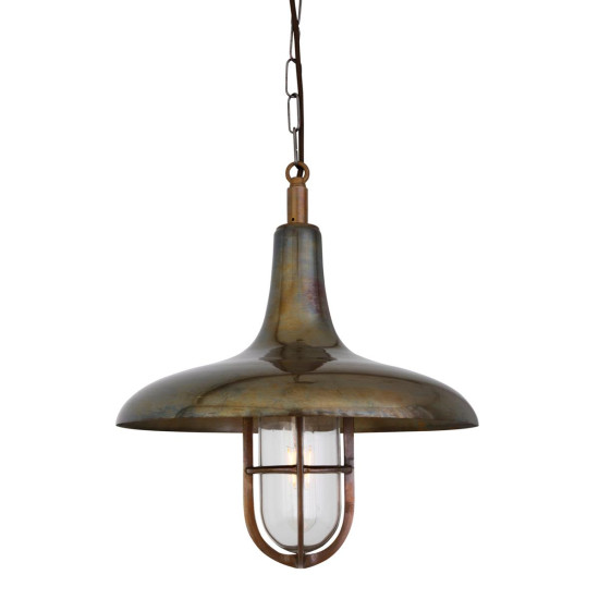 Mira taklampa mässing/glas 31,5 cm IP65 Mira taklampa mässing/glas 31,5 cm IP65