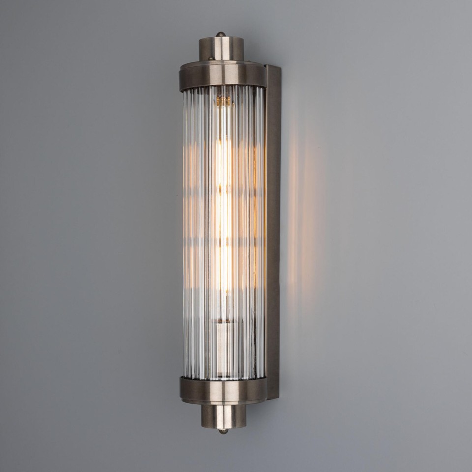 Louise badrumsvägglampa mässing/klart glas 47 cm IP44