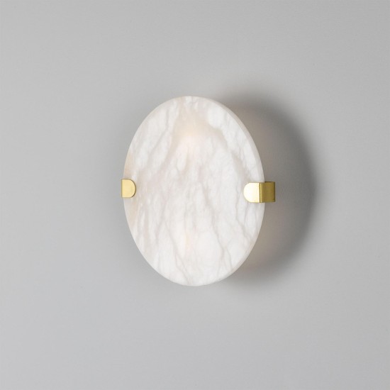 Dundee wall light alabaster/brass 25 cm