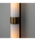 Louise double bathroom wall light brass/opal glass 88 cm IP44