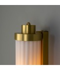 Louise double bathroom wall light brass/opal glass 88 cm IP44