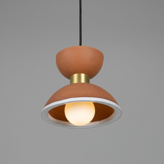 Nakaii Ceiling Light Terracotta White Ceramic/Brass 20cm Nakaii Ceiling Light Terracotta White Ceramic/Brass 20cm