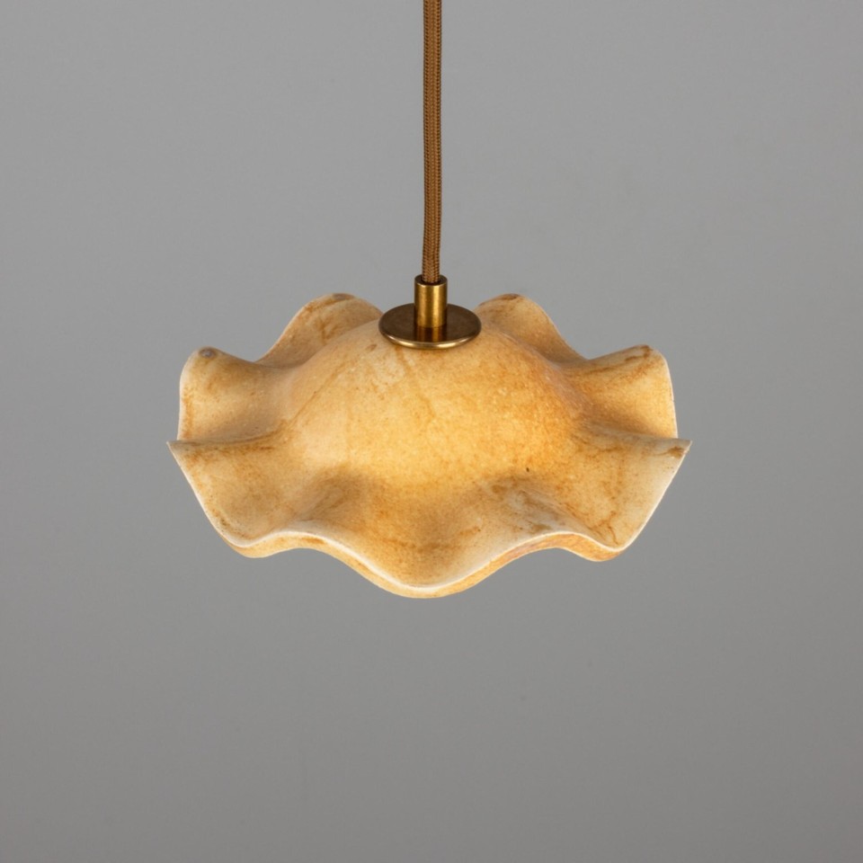 Rivale ceiling light ceramic oatstone/glass 21 cm