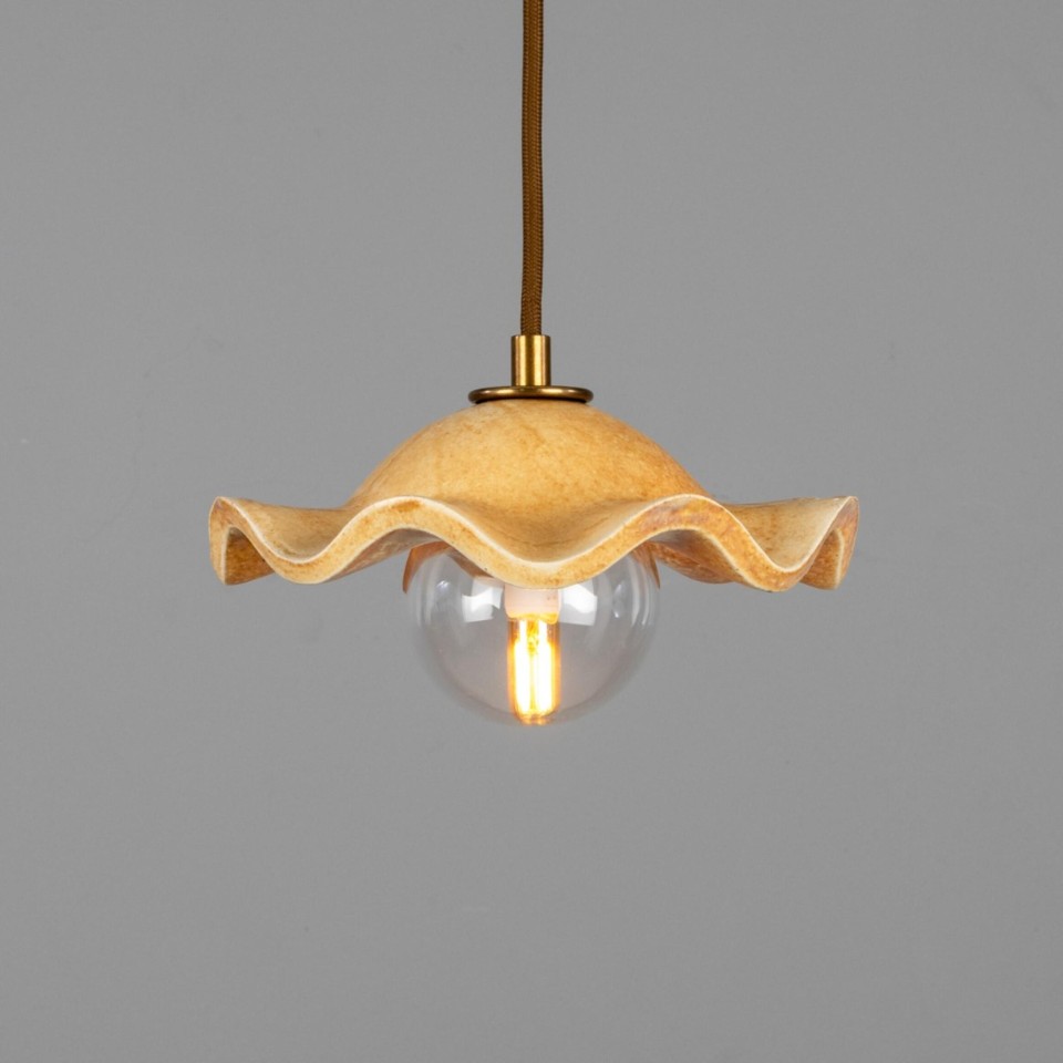 Rivale ceiling light ceramic oatstone/glass 21 cm