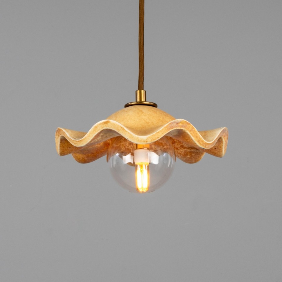 Rivale ceiling light ceramic oatstone/glass 21 cm