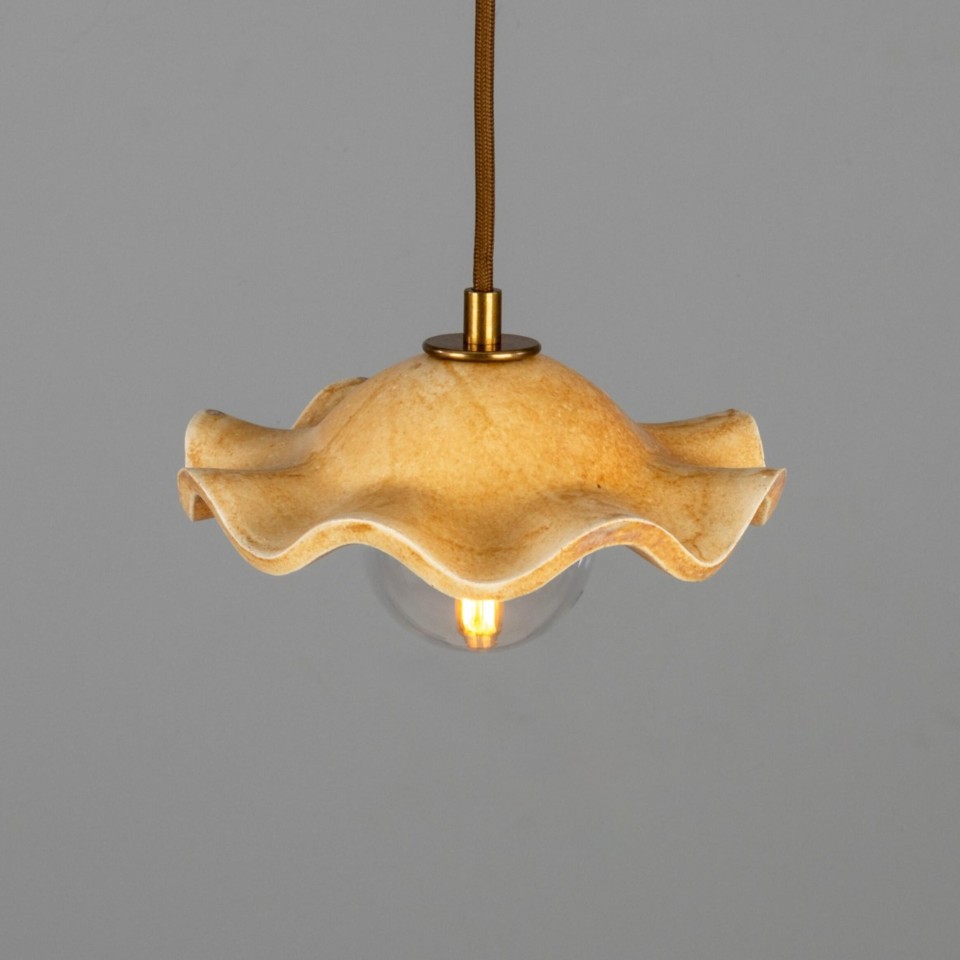 Rivale ceiling light ceramic oatstone/glass 21 cm