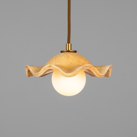 Rivale ceiling light ceramic oatstone/glass 21 cm