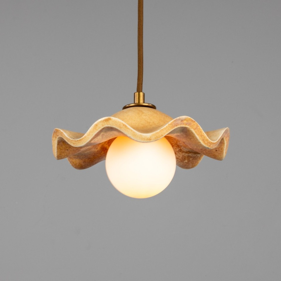 Rivale ceiling light ceramic oatstone/glass 21 cm