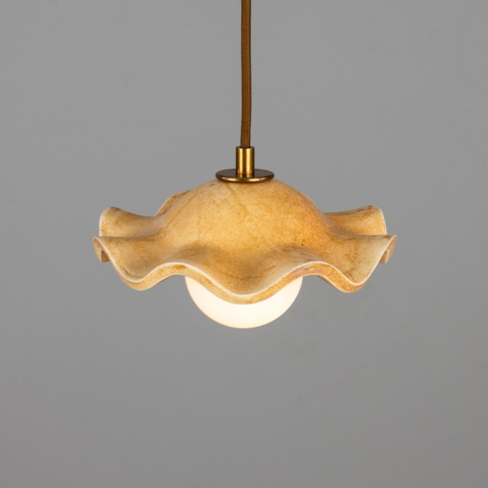 Rivale ceiling light ceramic oatstone/glass 21 cm