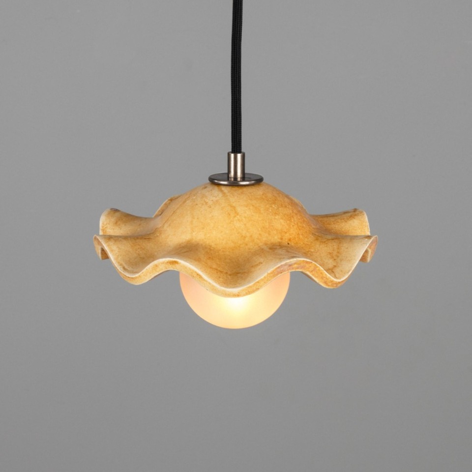 Rivale ceiling light ceramic oatstone/glass 21 cm