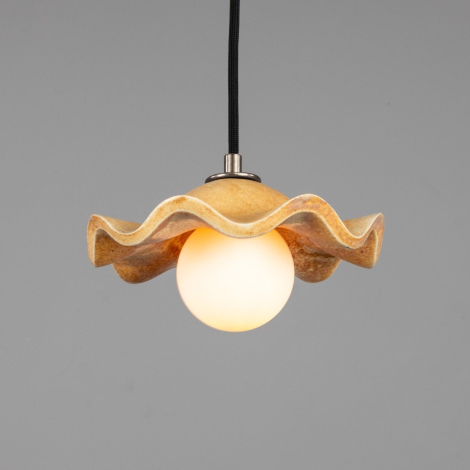Rivale ceiling light ceramic oatstone/glass 21 cm